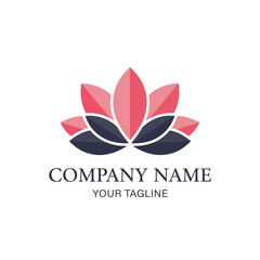 Obraz premium Lotus Flower Logo Design Template Corporate.