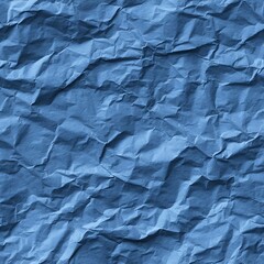 Fototapeta premium Seamless pattern of realistic blue wrinkled paper backdrop with layered folds and subtle lighting for stationery and template use