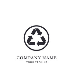 Fototapeta premium Recycling Symbol Logo Design Template.