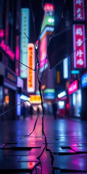 The familiar form fractured by mirrored fissures, the national standard a ghost in the shards, USA collapse,  national fragmentation