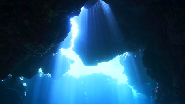 Underwater cave