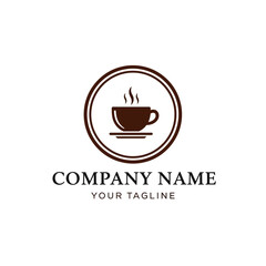Coffee Cup Logo Design Template.