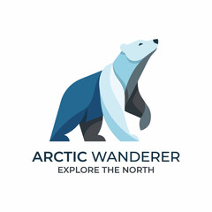 Obraz premium This artistic representation of a polar bear conveys strength and grace, highlighting the majestic creature as it wanders the icy northern landscape, symbolizing resilience and survival.