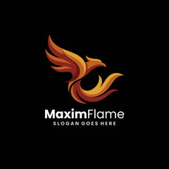 Obraz premium This captivating image showcases a phoenix rising from flames, symbolizing rebirth, resilience, and empowerment, designed in vibrant colors to enhance its dynamic presence.