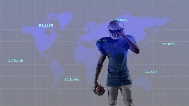 Vertical video: Footballer entering during map filling, preparing pass with sports data map overlay
