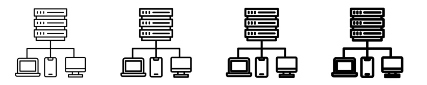 Database  Icon Set Different Style Collection