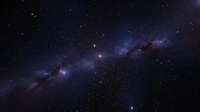 Mesmerizing panorama of the cosmos, highlighting the vibrant colors and celestial bodies of the Milky Way galaxy, offering a stunning view of space.