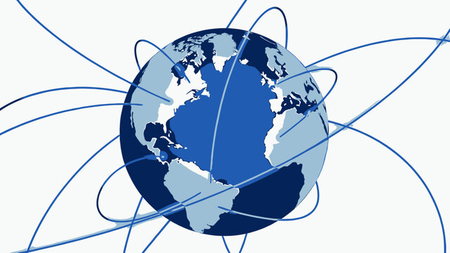 Global Network Connection Concept vector illustration