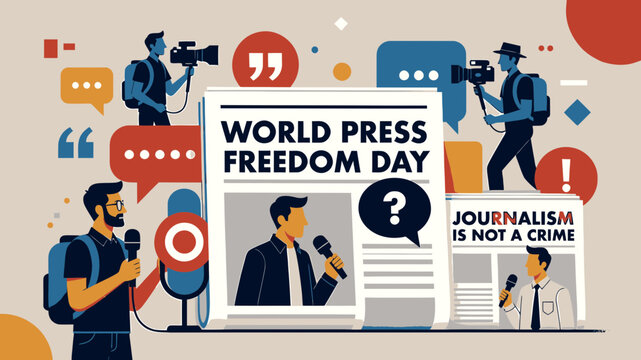 World Press Freedom Day Vector Graphic vector illustration