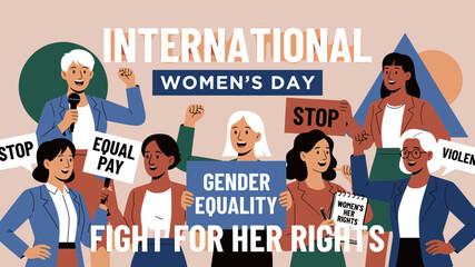Naklejka premium International Women's Day Celebration Illustration vector illustration
