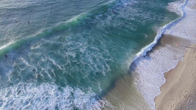 Bronte beach waves morning sunset Sydney