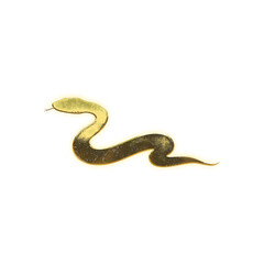 Fototapeta premium Shining golden Snake, alpha channel