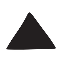 Fototapeta premium A simple black triangle illustration on a stark white background