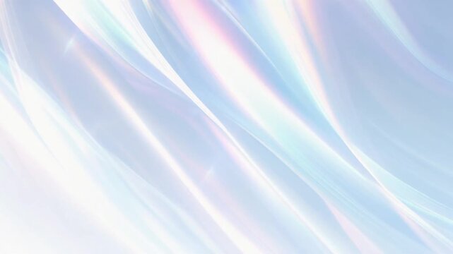 虹色の光が差し込む抽象背景素材　水色