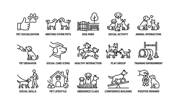 Dog training and socialization activities for canine development