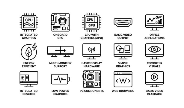 Computer component icons for efficient graphics and processing solutions