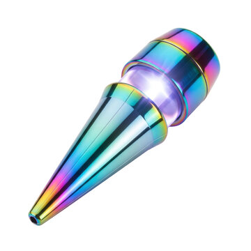Metallic Grinder with Rainbow Oil Slick Finish