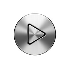 Silver play button icon