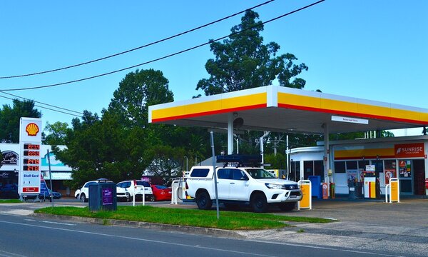 Berry, New South Wales, Australia. March 2026. A shell service station in the town of Berry, NSW. 