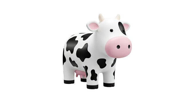 3D Cartoon Cow