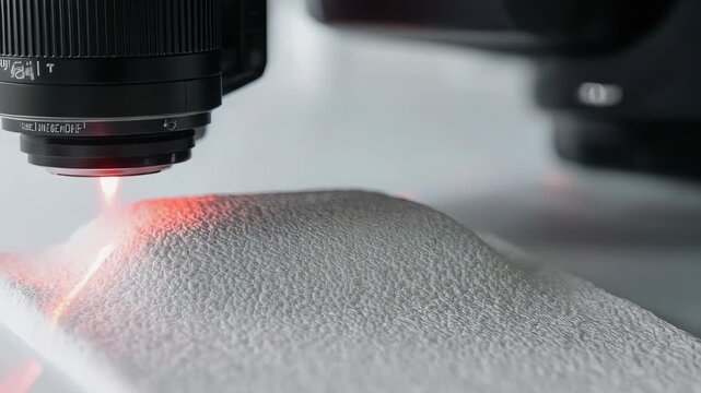 High Tech Industrial 3D Printer Using Laser Sintering Technology.