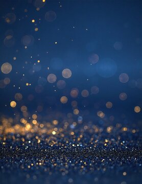 a rich blue background softly dusted with shimmering gold glitter, creating a festive, elegant, and luxurious abstract backdrop