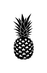 Obraz premium Pineapple silhouette icon tropical fruit symbol