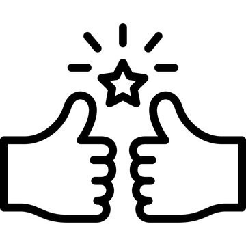 optimistic icon illustration design with outline