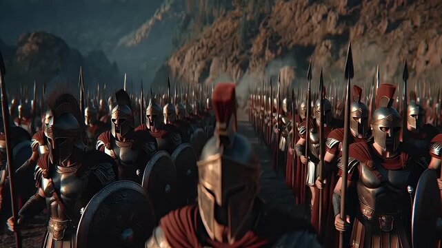 spartan warriors battle position	