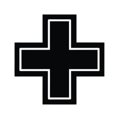 Obraz premium Pharmacy Cross Icon Vector Illustration