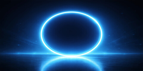 Glowing Earth and bright Sun shine in the deep dark space of the solar universe with stars and a blue atmosphere illustration for astronomy science © RazuAhmed