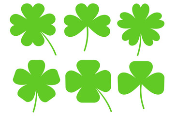 Clover leaf illustration in flat style. Clover leaf vector design symbolizes trust, hope, love, and good luck.	
