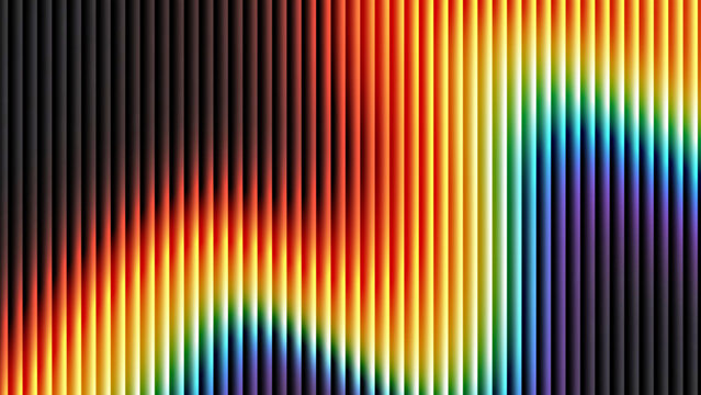 Abstract background featuring vertical lines with a vibrant spectrum of rainbow color gradients