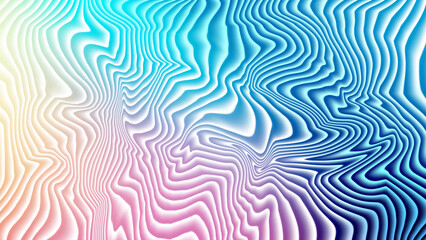 Fototapeta premium Abstract background featuring flowing wavy lines with a vibrant gradient of blue and pink tones