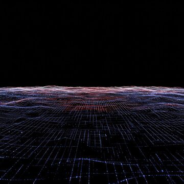 A deep, complex digital background showcasing limitless layers of formless structure, representing conceptual infinity and massive data fields, futuristic, vast, swirling
