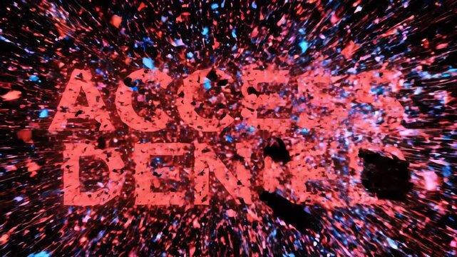 Cyberpunk Access Denied Glitch 4k video Loop