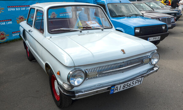 ZAZ-968 was the Soviet Unions iconic peoples car, characterized by its rear engine layout and air cooled V4, it was designed for rugged reliability on rural unpaved roads