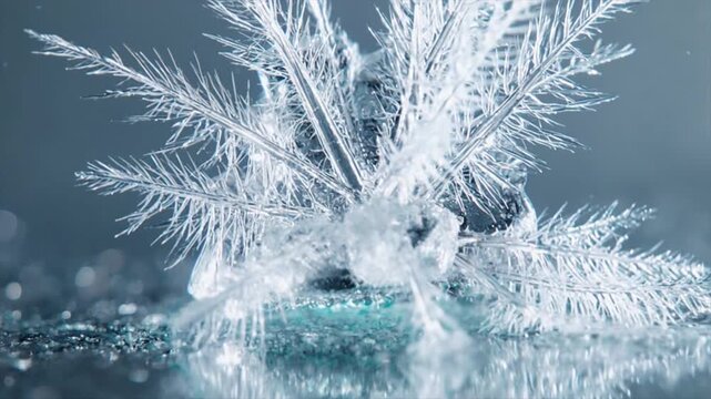 ひとつの氷の結晶の成長を追従する超マクロドリーショット
