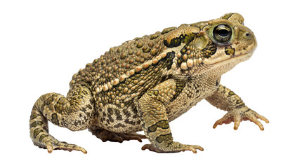 Fototapeta premium Common toad photograph, showcasing textured skin and prominent eyes.