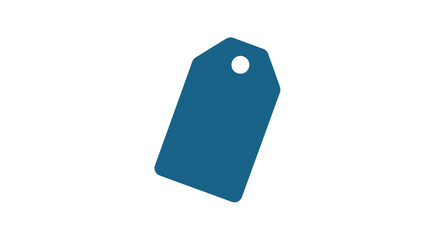 Blue Tag with Hole on String.