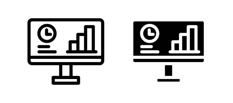 Dashboard icon in black color for website or app.