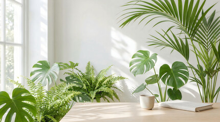 Fototapeta premium palm tree in a modern office
