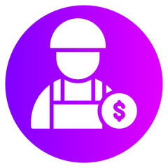 Fototapeta premium money gradient icon