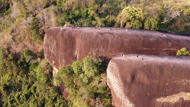 クジラ岩の空撮　ブンカーン県・タイ　Hin Sam Wan, 3 whale rock, Thailand　Drone Shooting