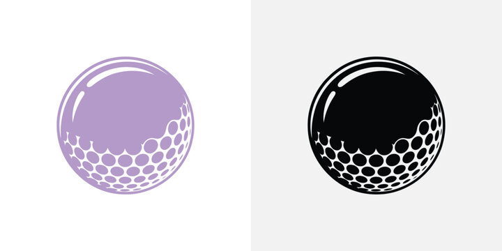 Two spheres with honeycomb patterns in purple and black
