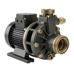 Water Pump Motor Isolated Black Background