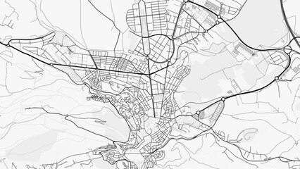 Obraz premium Jaén City Map. Minimalist black and white line art poster for printing, wallpaper, wall art, and map resources for home and office decor.