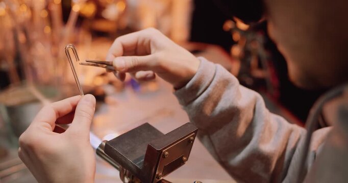 mastering the art of glass lampworking: crafting delicate glass safety pins