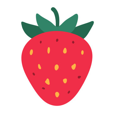 strawberry fresh fruit vector illustration healthy food 
