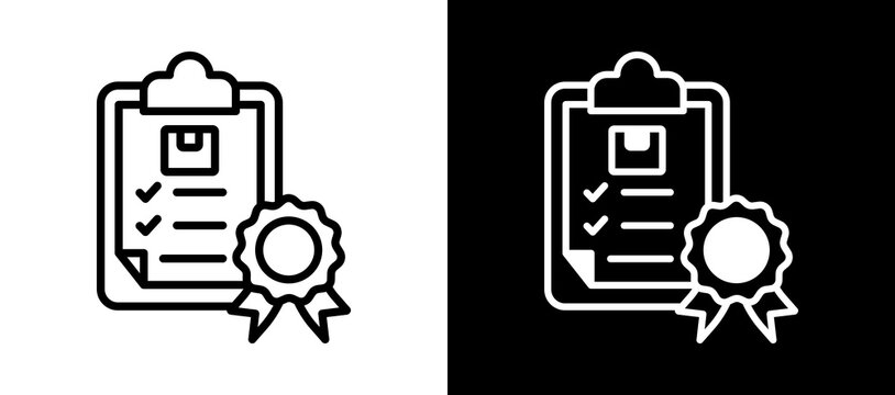 Standardization whiteblack icon